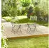 Relaxdays 2er Set Balkon Klappsessel Metall grün