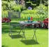 Relaxdays Klappstuhl Balkon Metall Kunststoff HxBxT: 87x46x48 cm grau