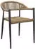 Ambia Garden Stapelsessel Anthrazit Natur Metall Kunststoff konisch 55x78x59.5 cm