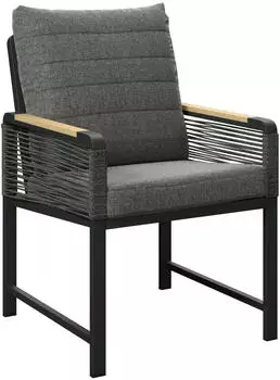 Ambia Garden Gartensessel Natur Dunkelgrau Metall Kunststoff Textil Füllung: Schaumstoff eckig 59x86x68 cm