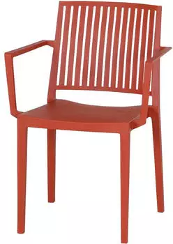 Siena Garden Stapelstuhl Rot Kunststoff 57x80x56 cm