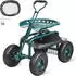 VEVOR Adjustable rolling garden stool green