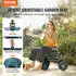VEVOR Adjustable rolling garden stool green
