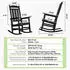 VEVOR Rocking plastic garden armchair black
