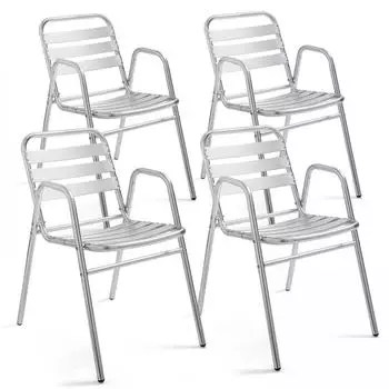 Oviala Garden armchair aluminium x4 grey