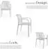 TecTake Alcudia stackable garden chair x6 cream