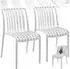 TecTake Alcudia stackable garden chair x2 cream