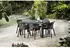 Keter Elisa stackable garden armchair x6 graphite grey
