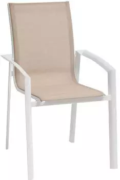 Hespéride Axant stackable garden armchair linen white