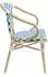Oviala Bistro garden armchair aluminium and rattan blue