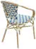 Oviala Bistro garden armchair aluminium and rattan blue