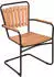 Garden Pleasure Gartensessel Covina Stahl mit Armlehnen Braun-Schwarz 4er Set