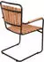 Garden Pleasure Gartensessel Covina Stahl mit Armlehnen Braun-Schwarz 4er Set
