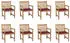 vidaXL Gartenstühle 8 Stk mit Weinroten Kissen Massivholz Teak 3073067