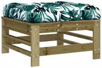 vidaXL Gartenhocker mit Kissen Kiefernholz Impr&auml;gniert