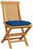 vidaXL Gartenstühle mit Blauen Kissen 6 Stk Massivholz Teak 3065615