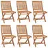 vidaXL Klappbare Gartenstühle mit Kissen 6 Stk Massivholz Teak 3072839