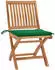 vidaXL Klappbare Gartenstühle mit Kissen 6 Stk Massivholz Teak 3072839
