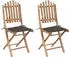 vidaXL Klappbare Gartenstühle 2 Stk mit Kissen Bambus 3063995