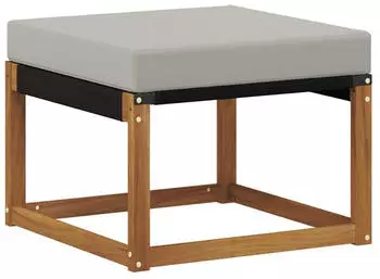 vidaXL Outdoor-Fu&szlig;hocker Massivholz Akazie und Textilene Stoff Natur 900594