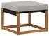 vidaXL Outdoor-Fußhocker Massivholz Akazie und Textilene Stoff Natur 900594