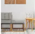 vidaXL Outdoor-Fußhocker Massivholz Akazie und Textilene Stoff Natur 900594