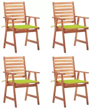 vidaXL Garten-Essst&uuml;hle 4 Stk mit Kissen Massivholz Akazie 3078331