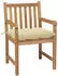 vidaXL Gartenstühle 6 Stk mit Cremeweißen Kissen Massivholz Teak 3073048