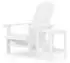 vidaXL Adirondack-Gartenstuhl mit Tisch HDPE Weiß 3095700