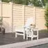vidaXL Adirondack-Gartenstuhl mit Tisch HDPE Weiß 3095700