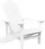 vidaXL Adirondack-Gartenstuhl mit Tisch HDPE Weiß 3095700