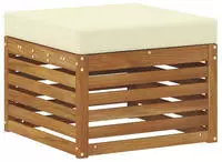 Vidaxl Outdoor Footstool Solid Acacia Wood Natural