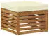 vidaXL Outdoor-Fußhocker Massivholz Akazie Natur 900485