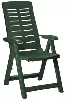 Mojawo Klappstuhl Campingsessel f&uuml;r Terrasse Garten Balkon Camping 5 FACH VERSTELLBAR Gartenstuhl Positionsstuhl Hochlehner Gr&uuml;n
