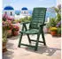 Mojawo Klappstuhl Campingsessel für Terrasse Garten Balkon Camping 5 FACH VERSTELLBAR Gartenstuhl Positionsstuhl Hochlehner Grün