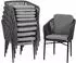 Acamp Set 6x Armsessel Manhattan Anthrazit