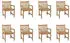 vidaXL Gartenstühle 8 Stk Massivholz Teak 3073003