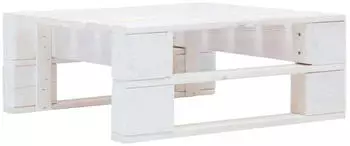 vidaXL Outdoor-Ottomane Paletten Impr&auml;gniertes Kiefernholz Wei&szlig; 3066429