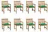 vidaXL Gartenstühle 8 Stk mit Grünen Kissen Massivholz Teak 3073063