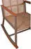 Deluke Outdoor-Schaukelstuhl MAINZ mit Beistelltisch Hellbraun Eukalyptus Gartenstuhl Relaxsessel Garten Balkon Outdoor