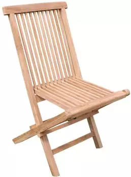 Deluke Gartenstuhl 2er Set MATHIS Teak Natur Klappstuhl Wetterfest Gartenst&uuml;hle Outdoor Balkonst&uuml;hle