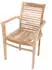 Deluke Gartenstuhl 2er Set MEIKE Armlehnen Teak Natur Stapelstuhl Wetterfest Gartenstühle Outdoor Essstühle