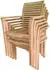 Deluke Gartenstuhl 2er Set MEIKE Armlehnen Teak Natur Stapelstuhl Wetterfest Gartenstühle Outdoor Essstühle