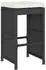 vidaXL Garten-Barhocker mit Kissen 2 Stk Schwarz Poly Rattan 368686