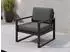 Beautysofa Stella Gartensessel wasserabweisend Metallrahmen, Dunkelgrau (Patio base 06)