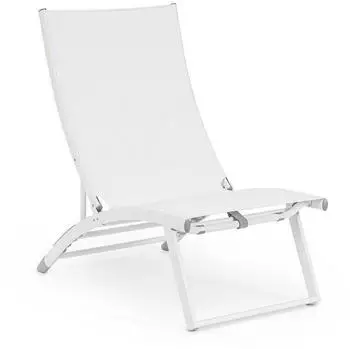 Bizzotto Taylor Loungesessel 2er-Set Aluminium, verstellbare Rückenlehne, weiß (0663283)