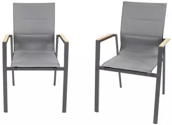 bellavista Home & Garden Newport Stapelstuhl Aluminium 2er-Set