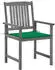 vidaXL Gartenstühle mit Kissen 2er-Set Grau Akazien-Massivholz (3061231)
