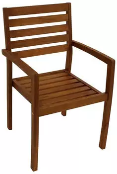 DEGAMO Nizza Stapelsessel Akazienholz braun ge&ouml;lt (25741)
