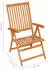 vidaXL Gartenstühle 2er-Set Teak Massivholz rote Kissen (3062382)